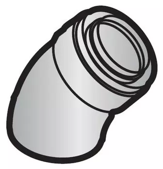 Коаксиальное колено 45* D60/100 мм De Dietrich(2 штуки). PPS. DY 685