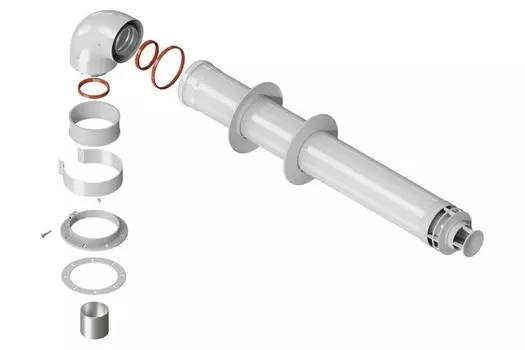 Коаксиальный комплект горизонтального дымохода BaltGaz