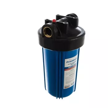 Колба Аквабрайт АБФ-10ББ-Л BB10, ХВС, 1" ВР, пластик синий, с латунными вставками