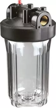 Колба BB10, ХВС, 1"ВР, пластик, прозрачный