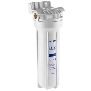 Колба Гейзер 10SL 50544 ЛВ, ХВС, 1/2" ВР, пластик, матовый