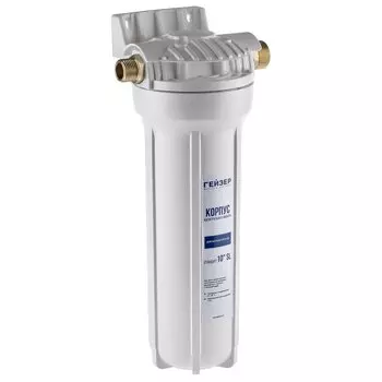 Колба Гейзер 10SL 50562 ХВС, 1/2"х3/4" ВР, пластик, матовый