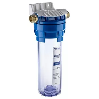 Колба Гейзер 50534 10SL, ХВС, 3/4" НР, пластик, прозрачный