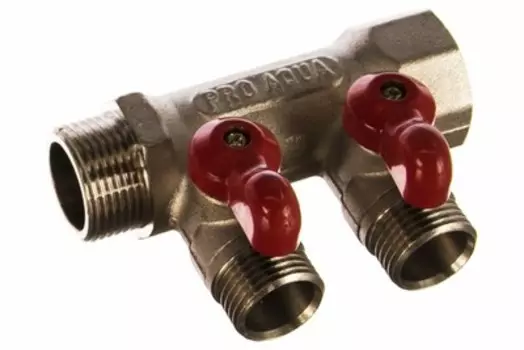 Коллектор с шаровым краном PRO AQUA