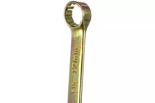 Комбинированный ключ Сибртех 14982 17 мм желтый цинк