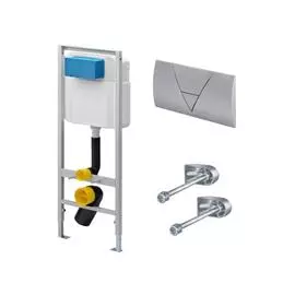 Комплект инсталляции Eco Set, кнопка хром глянец 406912, крепеж