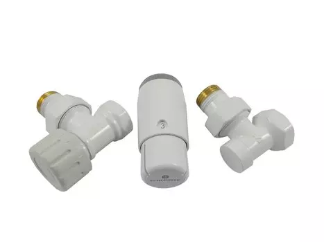 Комплект угловой Shlosser Standard Mini 6022 DN15 GZ1/2х GW1/2 с головкой мини М30х1,5, белый