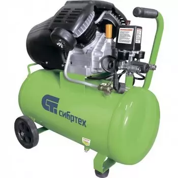 Компрессор Сибртех КК-2200/50, 58040 воздушный 2,2 кВт, 350 л/мин, 50 л, прямой привод, масляный