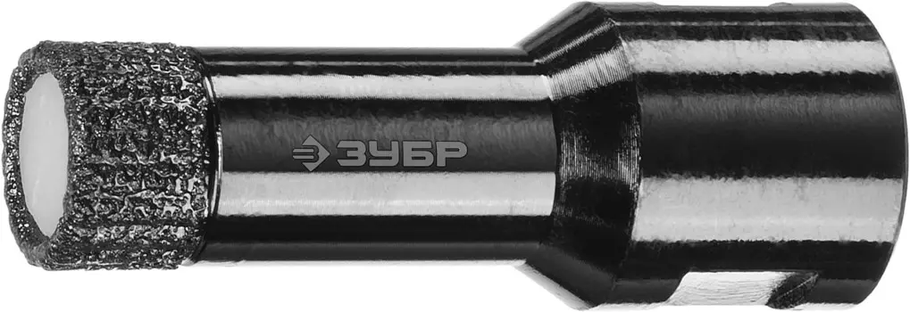 Коронка алмазная по керамограниту Зубр 29865-16 вакуумное спекание алмазов, d=16 мм, HSS-R, быстрорежущая сталь М2(S6-5-2) Р6М5, класс А посадка М14