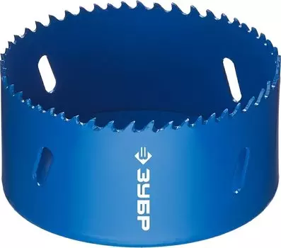 Коронка биметаллическая Зубр 29531-089 быстрорежущая сталь, 89мм