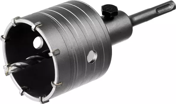 Коронка по бетону с оснасткой Сибин 29216-65 ? 65 мм, HSS-R, быстрорежущая сталь М2(S6-5-2) Р6М5, класс А 8 шт.