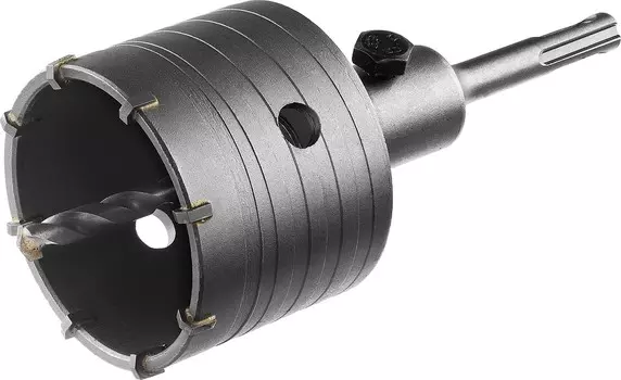 Коронка по бетону с оснасткой Сибин 29216-73 ? 73 мм, HSS-R, быстрорежущая сталь М2(S6-5-2) Р6М5, класс А 8 шт.