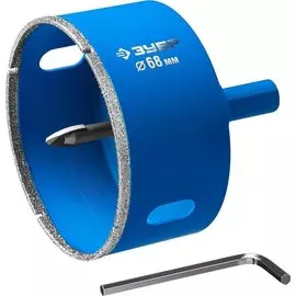 Коронка по кафелю и стеклу Зубр 29850-68 ? 68 мм, HSS-R, быстрорежущая сталь М2(S6-5-2) Р6М5, класс А Р 60, алмазная