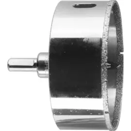 Коронка по кафелю и стеклу Зубр 29850-80 ? 80 мм, HSS-R, быстрорежущая сталь М2(S6-5-2) Р6М5, класс А Р 60, алмазная