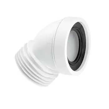 Короткая фановая труба D90-110мм, под углом 45* с прокладкой MRWC16