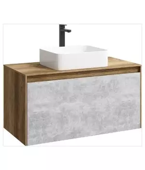 Корпус тумбы под умывальник подвесной Аквелла Mobi MOB0110DB 100 см, цвет дуб балтийский