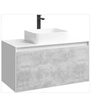 Корпус тумбы под умывальник подвесной Аквелла Mobi MOB0110W 100 см, цвет белый