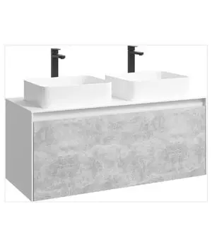 Корпус тумбы под умывальник подвесной Аквелла Mobi MOB0112W 120 см, цвет белый