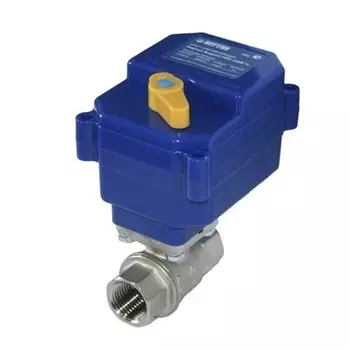 Кран шаровый с электроприводом Neptun Bugatti Pro 1" В-В, 220 В, никелированная латунь