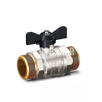 Кран шаровый 1/2" Н-Н бабочка, никель