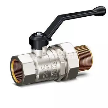 Кран шаровый 1" В-Н со сгоном ручка, никель