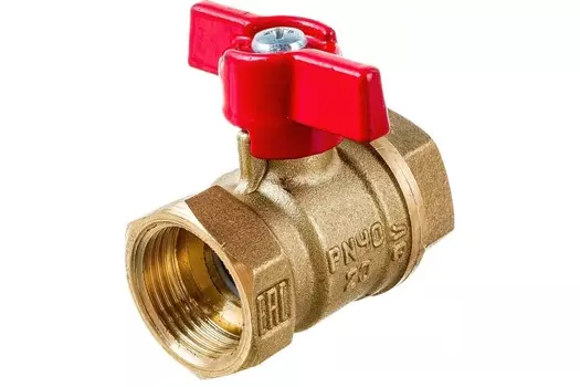 Кран шаровый БАЗ.А30.1.20 3/4" В-В бабочка, латунь