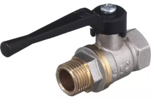 Кран шаровый БАЗ.А31.0.25.НЛМ 1" В-Н ручка, латунь с никелированным покрытием