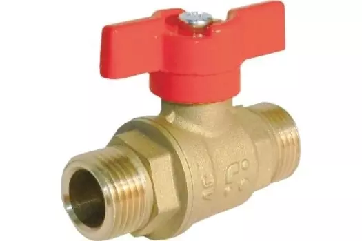 Кран шаровый БАЗ.А32.1.15 1/2" Н-Н бабочка, латунь