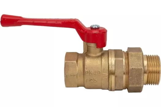 Кран шаровый БАЗ.А.А31.0.25 1" В-Н со сгоном бабочка, латунь