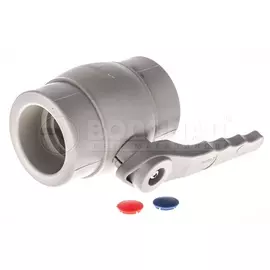 Кран шаровый полипропилен 63мм, серый