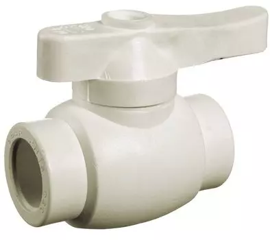 Кран шаровый полипропиленовый Кросс 32 мм, белый