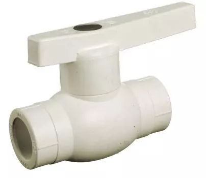 Кран шаровый полипропиленовый Кросс Эко 25 мм, белый