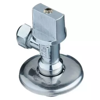 Кран шаровый угловой 1/2"х3/8" с цангой на 10мм с отражателем 723