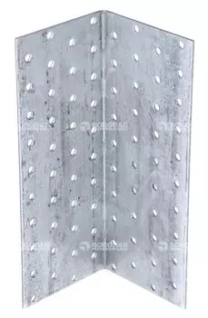 Крепежный угол равносторонний 200х80х80 х2,0 накл.