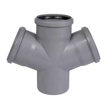 Крестовина 2-плоскостная Ostendorf D110х110х87* полипропилен (серый)