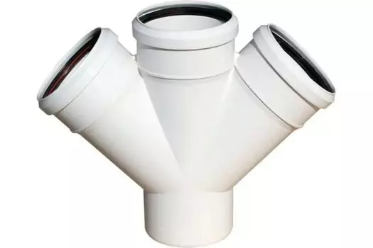 Крестовина канализационная Синикон D 110х110х110х45° полипропилен, бесшумная