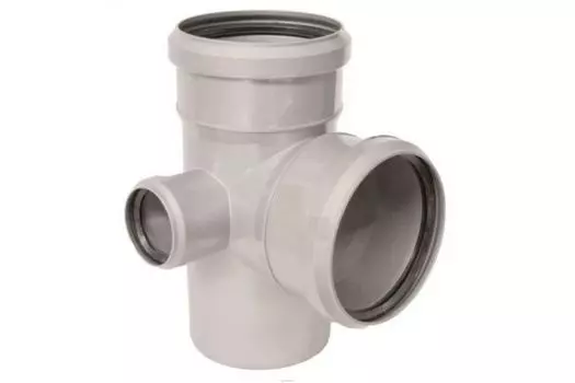 Крестовина канализационная Синикон D 110х110х50х87°, двухплоскостная, правая полипропилен, бесшумная