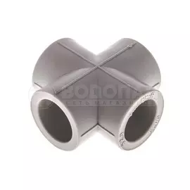 Крестовина полипропилен 25мм, серая