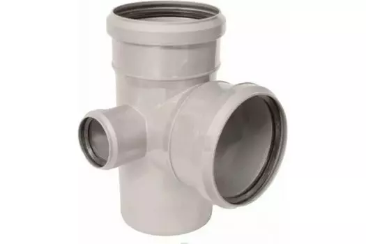 Крестовина Sinikon 2-плоскостная D 110х110х50/87,5 правая полипропилен (серый)