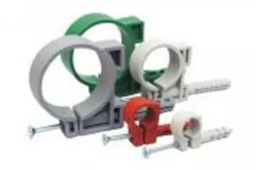 Кронштейн D16-18мм с дюбелем (пластик)