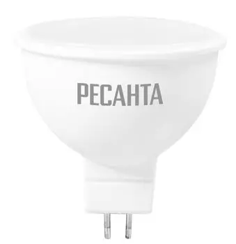 Лампа светодиодная Ресанта LL-R-MR16-7W-230-4K-GU5.3 (рефлектор, 7Вт, нейтр., GU5.3)