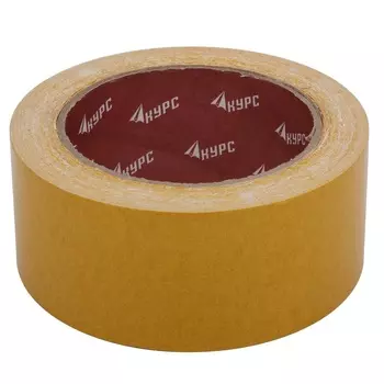 Лента-скотч Курс 11808 клейкая, двусторонняя, 48 мм х 25 м