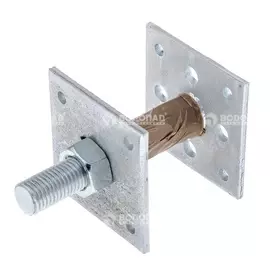 Лифт регулировочный 100х100х6,0 мм со шпилькой М24 H=150 мм, накл.