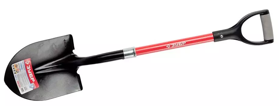 Лопата Зубр Профессионал "СТАРАТЕЛЬ" 39545_z02 штыковая для земляных работ, фиберглассовый черенок