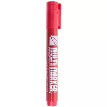 Маркер перманентный Crown «Multi Marker» 08-8603 3 мм, красный, пулевидный