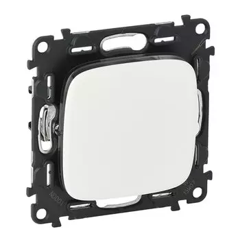 Механизм выключателя Valena ALLURE 10АХ 250В с лицевой панелью; безвинтовые зажимы бел.