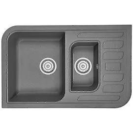 Мойка 780х500 гранит, графит