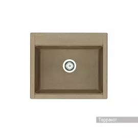 Мойка Акватон Делия 600x510 керамогранит, 1 чаша, прямоугольная, цвет терракот