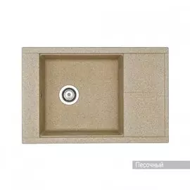 Мойка Акватон Делия 780x510 керамогранит, 1 чаша, прямоугольная, цвет песочный