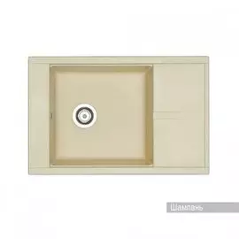 Мойка Акватон Делия 780x510 керамогранит, 1 чаша, прямоугольная, цвет шампань